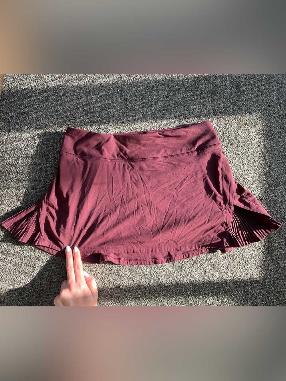 lululemon athletica Wine Circle Skirt with Pleated Sides